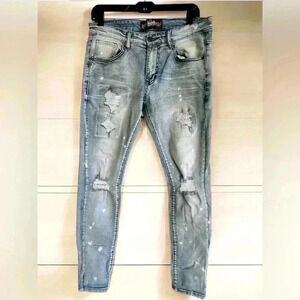 Y2k Men’s Denim i City Torn Distressed Jeans Streetwear Hip Hop LA Paris Size 32